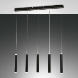 LED závěsné svítidlo Prado, 5 x 6,5 W, černá