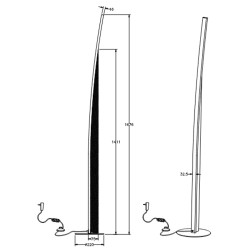 LED stojací lampa Cordoba