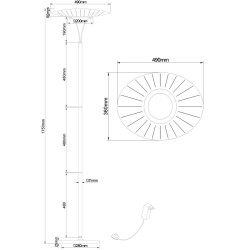 LED stojací lampa Vela