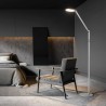 LED stojací lampa Regina, 9 W, eloxovaný hliník