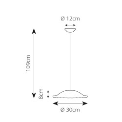 Závěsné svítidlo rustikální Merletto B, 300 mm, Ceramiche Borso