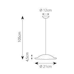 Závěsné svítidlo rustikální Merletto B, 210 mm