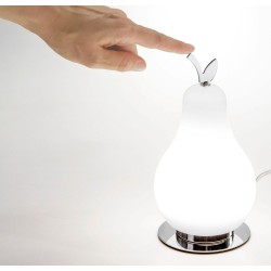 LED stolní lampa Wilma, bílá / chrom