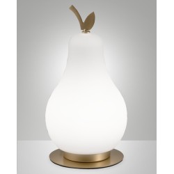 LED stolní lampa Wilma, bílá / mosaz