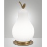 LED stolní lampa Wilma, bílá / mosaz