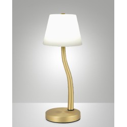 LED stolní lampa Ibla, matná mosaz