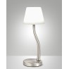 LED stolní lampa Ibla, matný nikl