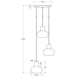 LED závěsná svítidla Kino, 36 W
