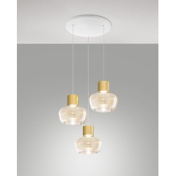 LED závěsné svítidla Kino, 36 W, koňak