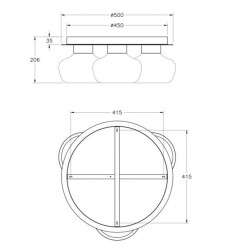 LED stropní svítidla Kino