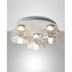 LED stropní svítidlo Kino, koňak