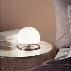 Stolní lampa moderní Morgana, matný nikl