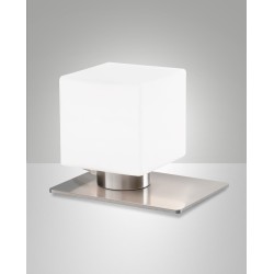 Stolní lampa moderní Zara, matný nikl