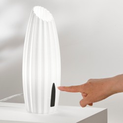 Stolní lampa moderní Nadine, bílá