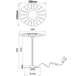 LED stolní lampa Vela