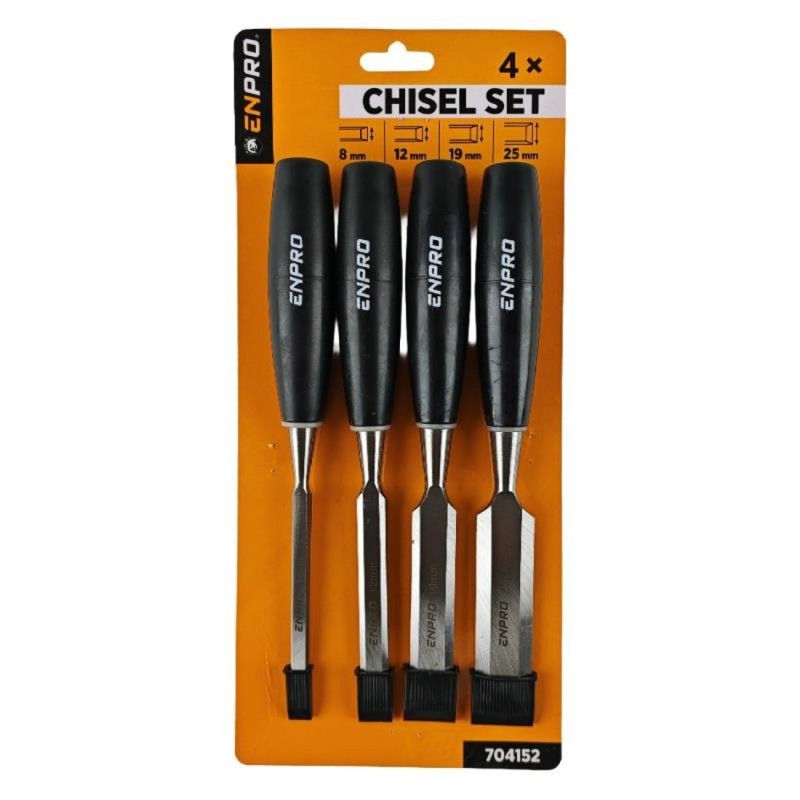 Sada dlát na dřevo s plastovou rukojetí Profi, 4 kusy, EnPro