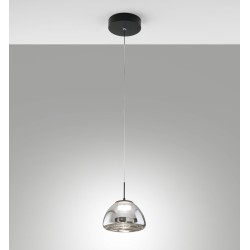 LED závěsné svítidlo Lucille, kouřová