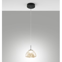 LED závěsné svítidlo Lucille, koňak