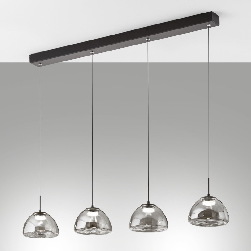 LED závěsné svítidlo Lucille, 28 W, kouřová