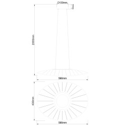LED závěsné svítidlo Vela, 24 W