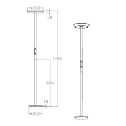 LED stojací lampy Fizz