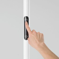 LED stojací lampa Fizz, bílá