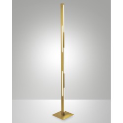 LED stojací lampa Ling, mosaz