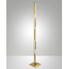 LED stojací lampa Ling, mosaz