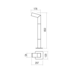 LED sloupkové svítidlo Woody, 650 mm