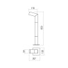 LED sloupkové svítidlo Woody, 650 mm