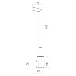 LED sloupkové svítidlo Woody, 920 mm