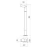 LED sloupkové svítidlo Woody, 920 mm