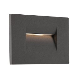 LED zapuštěné svítidlo Inner, vodorovná - tmavá šedá