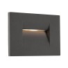 LED zapuštěné svítidlo Inner, vodorovná - tmavá šedá