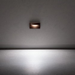 LED nástěnné svítidlo Polifemo, tmavá hnědá