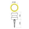 LED sloupková svítidla Cliff, 8 W, 360°