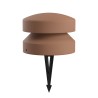 LED sloupkové svítidlo Cliff, 15 W, 360° - terakota