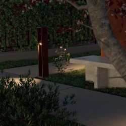 LED sloupkové svítidlo Xrock, 1 x 9 W - corten