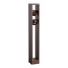 LED sloupkové svítidlo Xrock, 2 x 9 W - corten
