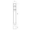 LED sloupková svítidla Xrock, 2 x 9 W