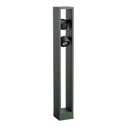 LED sloupkové svítidlo Xrock, 2 x 9 W - tmavá zelená