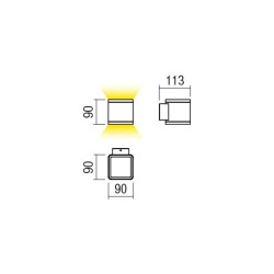 LED nástěnná svítidla Beta, 2 x 6 W