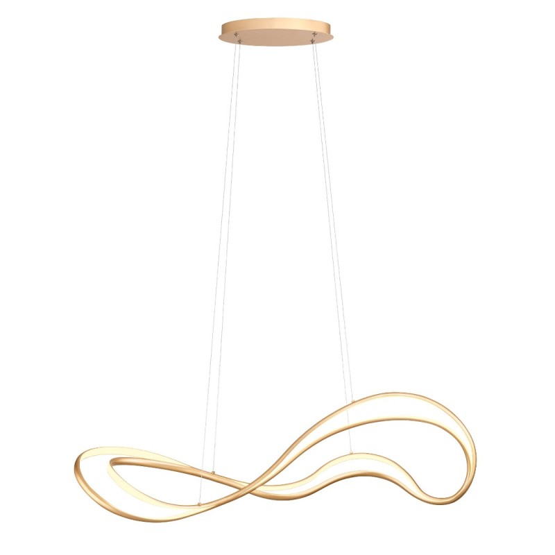 LED závěsné svítidlo Tempest, matná zlatá