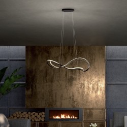 LED závěsné svítidlo Tempest, matná černá