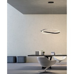 LED závěsné svítidlo Impuls, 38 W - matná černá