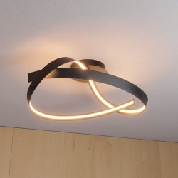 LED stropní svítidlo Impuls, matná černá