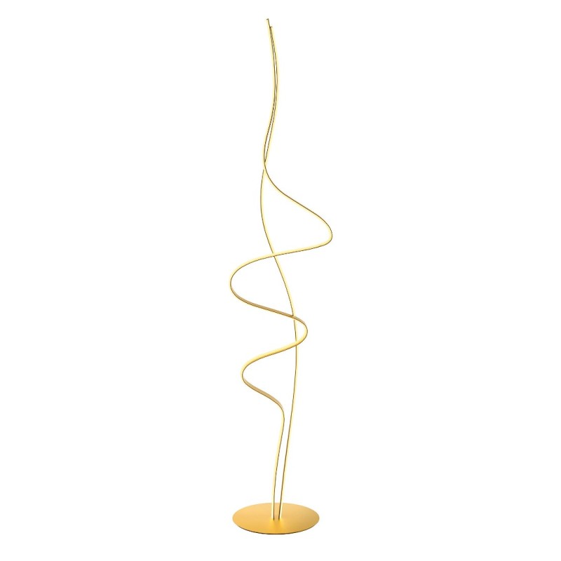 LED stojací lampa Impuls, matná zlatá