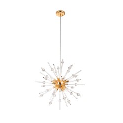 Lustr moderní Genesi, 8 x 28 W - matná zlatá