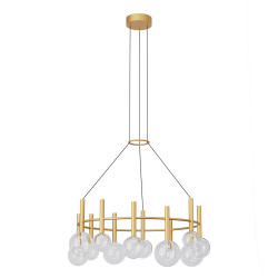 LED lustr moderní Bolla, 53 W - matná zlatá