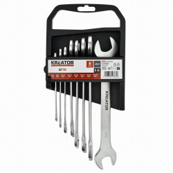 Klíče ploché oboustranné, 6 - 22 mm, 8 kusů, Kreator